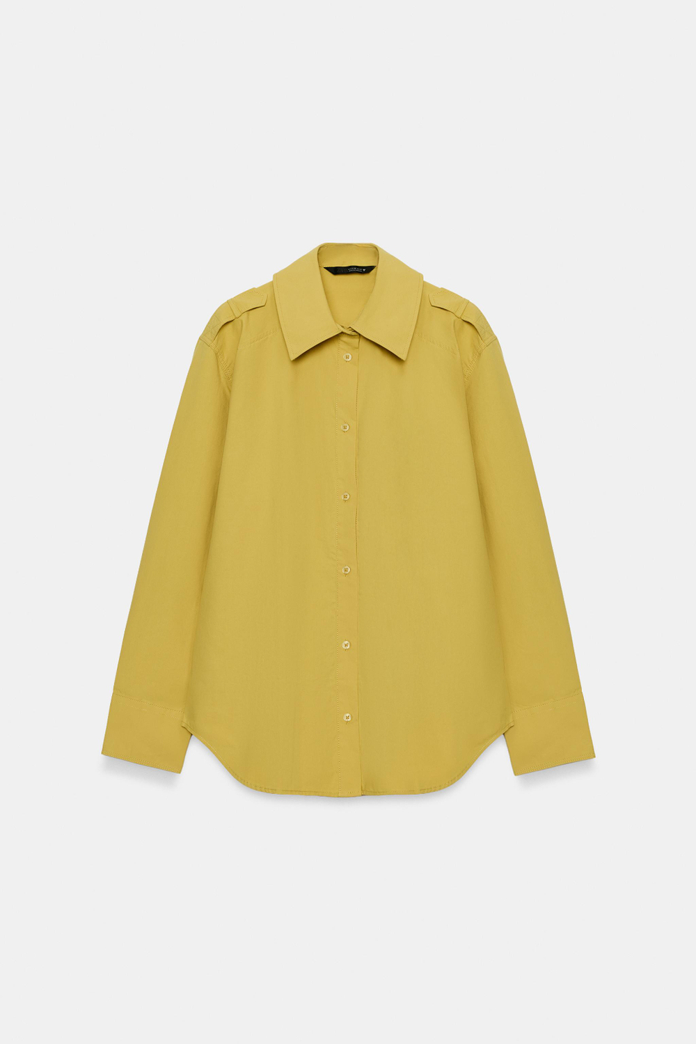 ГАБАРДИНОВАЯ РУБАШКА С ХЛЯСТИКАМИ — ZARA