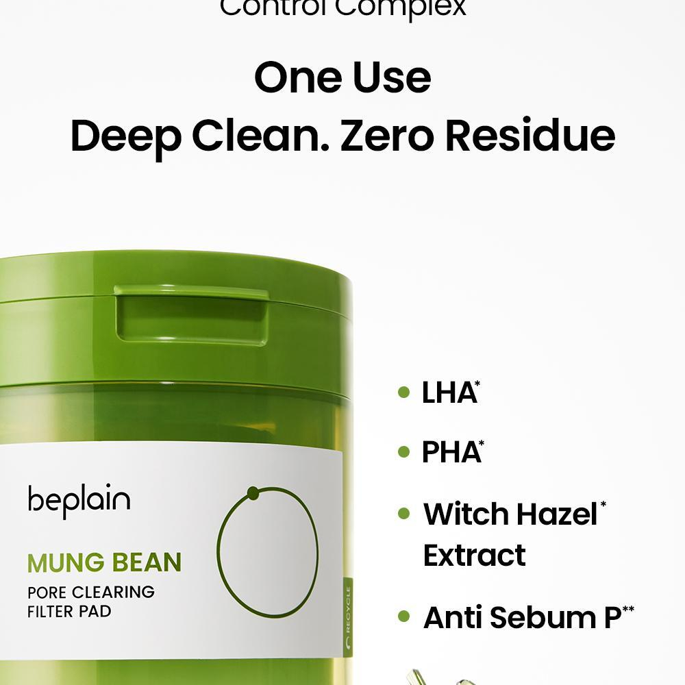 Beplain Mung Bean Pore Clearing Filter Pad 70 Pads 180ml