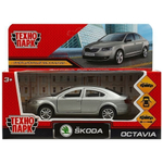 Модель ин. мет. "Skoda Octavia" 12см. двери, багаж, серебристый коробка OCTAVIA-12-SR (Технопарк)