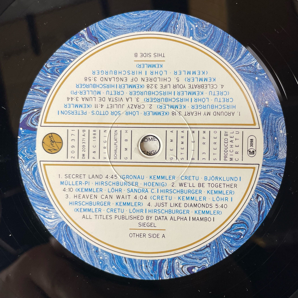 Винтажная виниловая пластинка LP Sandra Сандра Into A Secret Land (Германия 1988)