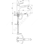 Смеситель для кухонной мойки одноручный с выдвижным изливом CERAPLAN III Ideal Standard B0956AA