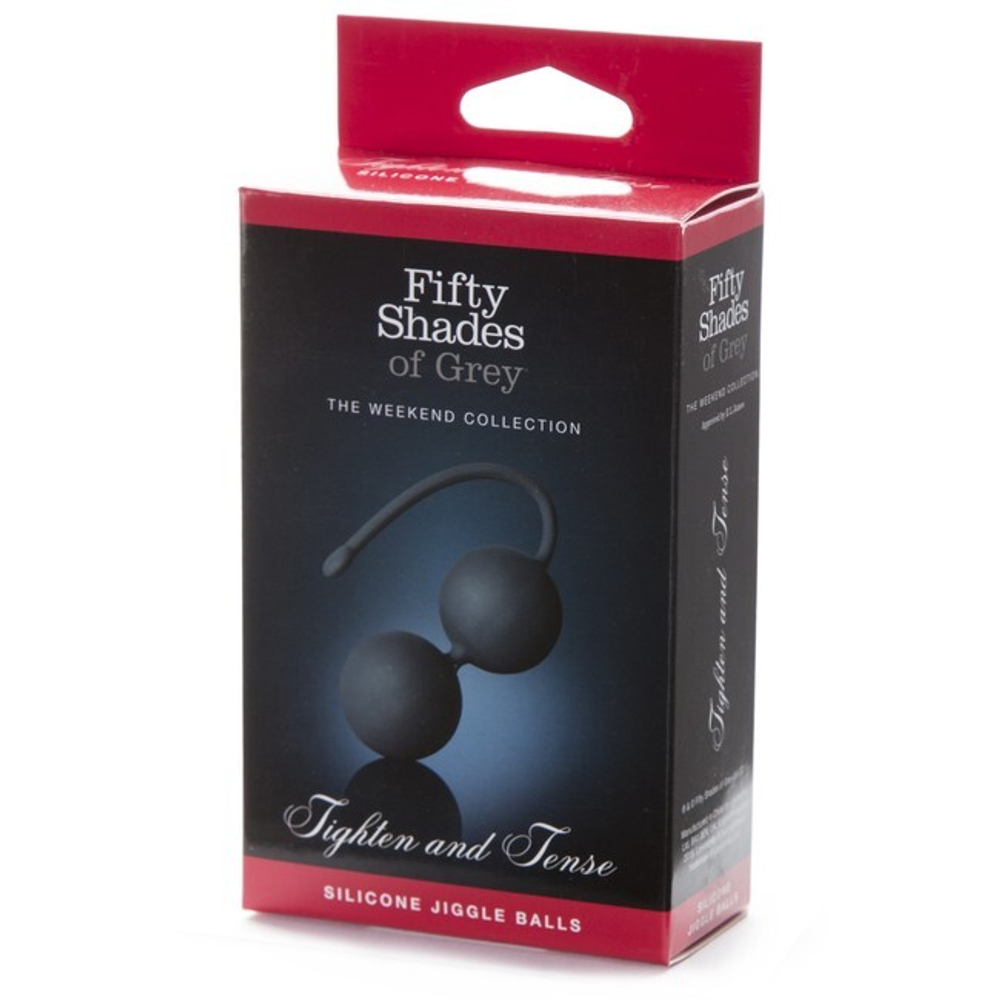 Вагинальные шарики со смещенным центром тяжести Fifty Shades Tighten and Tense (Цвет: черный)