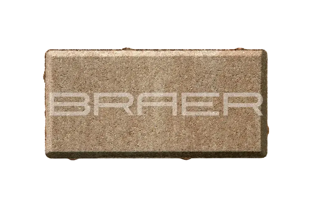 Тротуарная плитка Braer Прямоугольник, Color Mix Миндаль, 60 мм