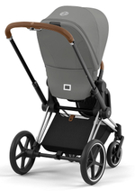 Коляска 3 в 1 Cybex Priam IV Chrome Brown complete и автокресло Cloud T i-Size Sepia Black Plus Mirage Grey
