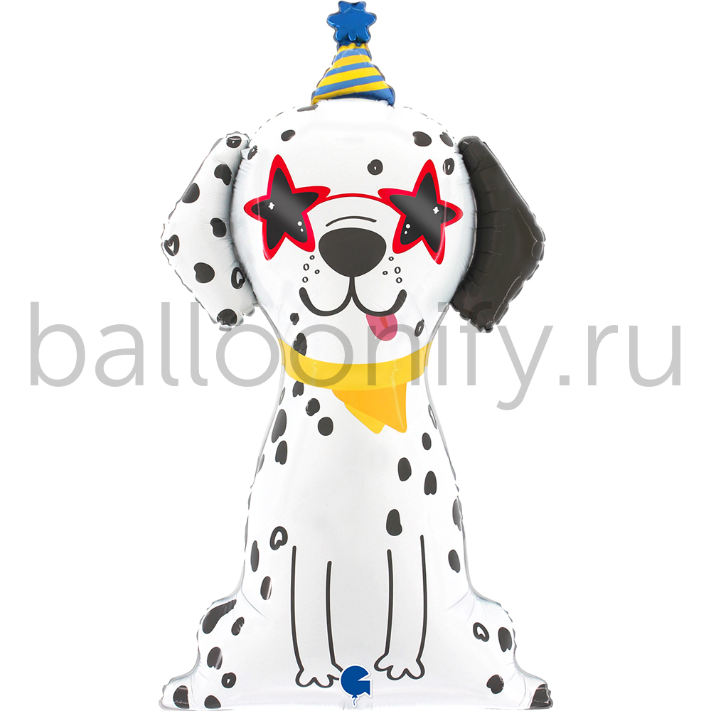 Шар (34''/86 см) Фигура, Далматинец в колпачке, 1 шт. в уп.