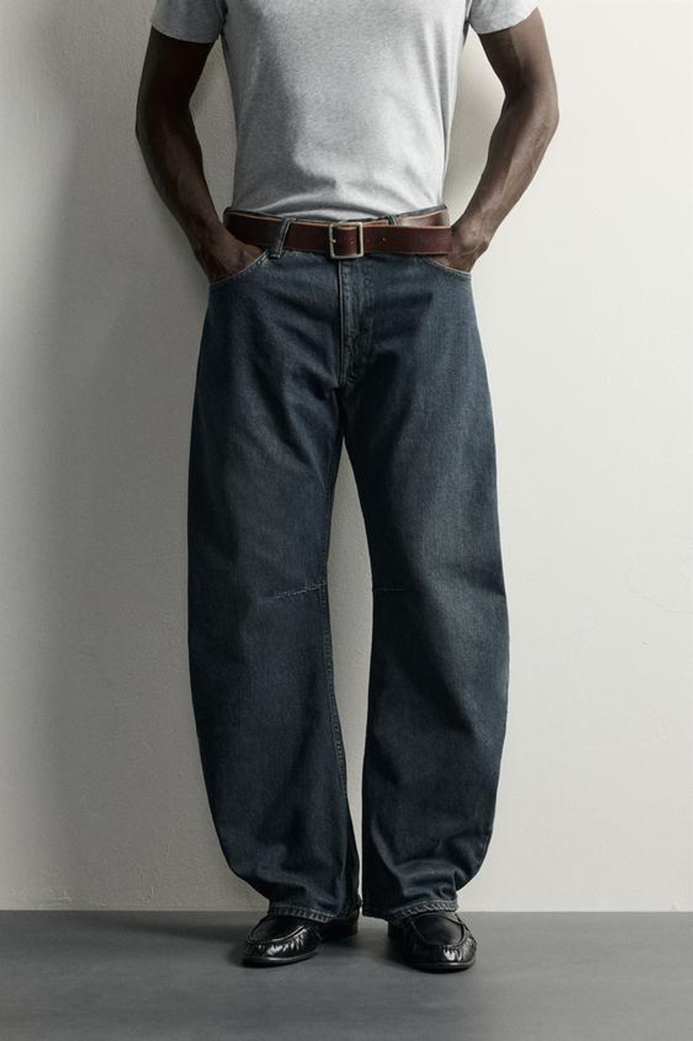 ZARA ДЖИНСЫ STRAIGHT BARREL, СИНИЙ