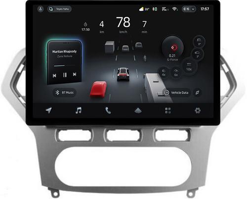 Магнитола для Ford Mondeo 4 2007-2010 (рамка серебро) - Teyes CC4-PRO монитор 13" 2K QLED на Android 13, Быстрейшая, Snapdragon 778G, ИИ, CarPlay, DSP, 4G SIM-слот