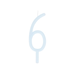 Свеча тонкая цифра "6" (12,7 см)
