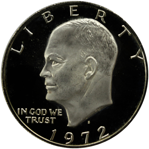 Proof. 1 доллар 1972 год. (S) США Эйзенхауэр (лунный)