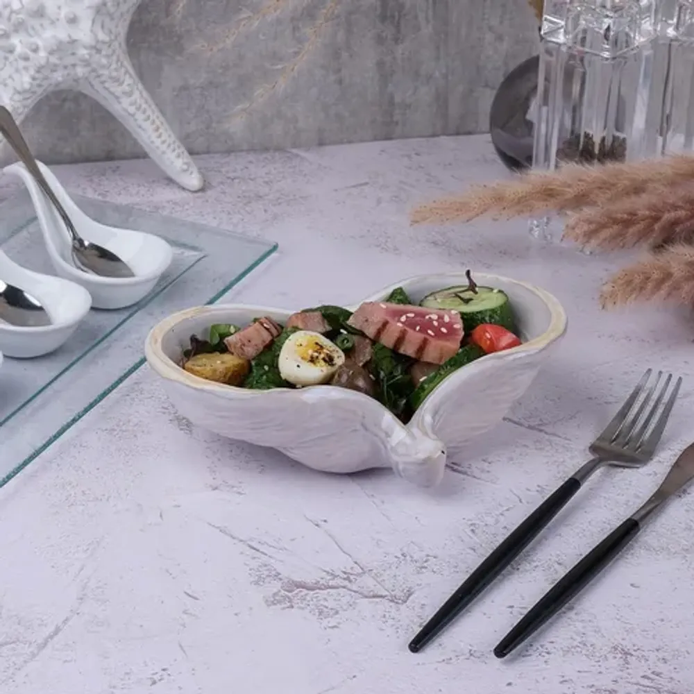 Салатник 120 мл 19*12 см h5,5 см емкость для закусок Gray Shell Frutti di Mare P.L. [1]