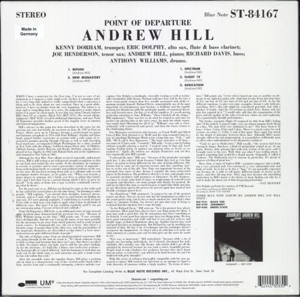 Andrew Hill / Point Of Departure (LP)