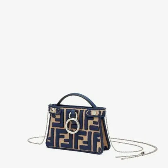Сумка Fendi Peekaboo Iconic Mini синий
