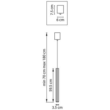 Подвес 6W 3000K 737017 черный Palla Lightstar