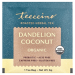 Teeccino, Органический жареный травяной чай, одуванчик и кокос, без кофеина, 10 чайных пакетиков, 60 г (2,12 унции)