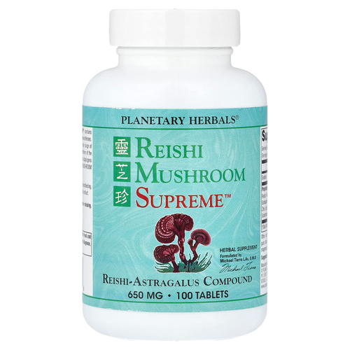 Planetary Herbals, Reishi Mushroom Supreme™, 100 таблеток