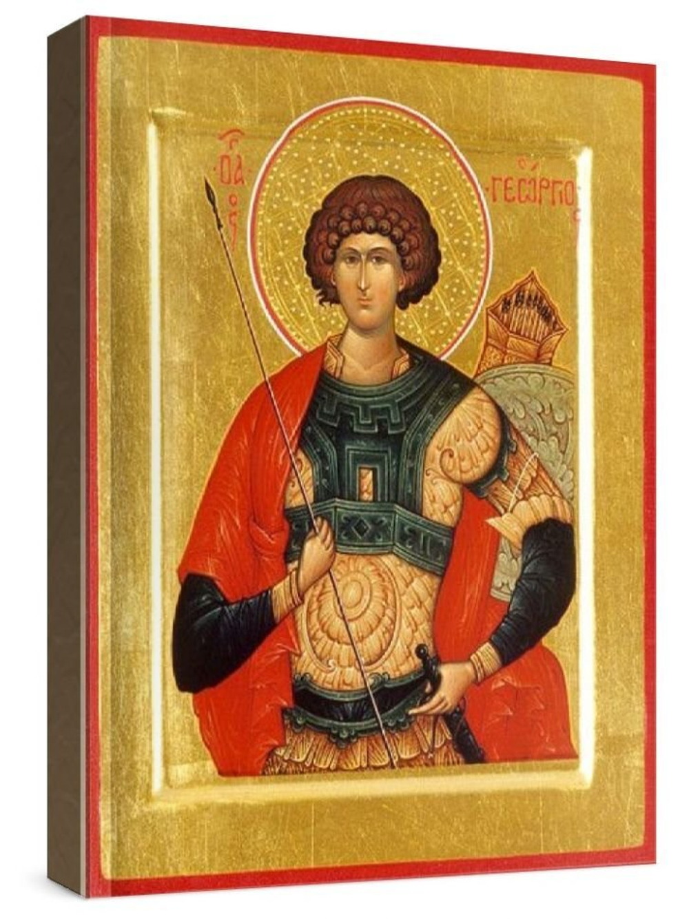 Георгий Победоносец (рукописная икона)