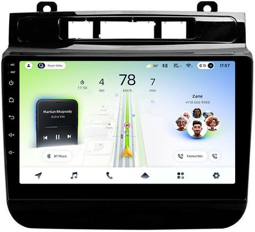 Магнитола для VW Touareg 2 2010-2018 (RNS850) - Teyes CC4L-DTS монитор 9" IPS, Android 14, Быстрая, Snapdragon 662, CarPlay, 4G SIM-слот