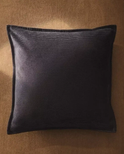 ZARA HOME НАВОЛОЧКА ДЛЯ ДЕКОРАТИВНОЙ ПОДУШКИ ИЗ ВЕЛЬВЕТА, СИНИЙ