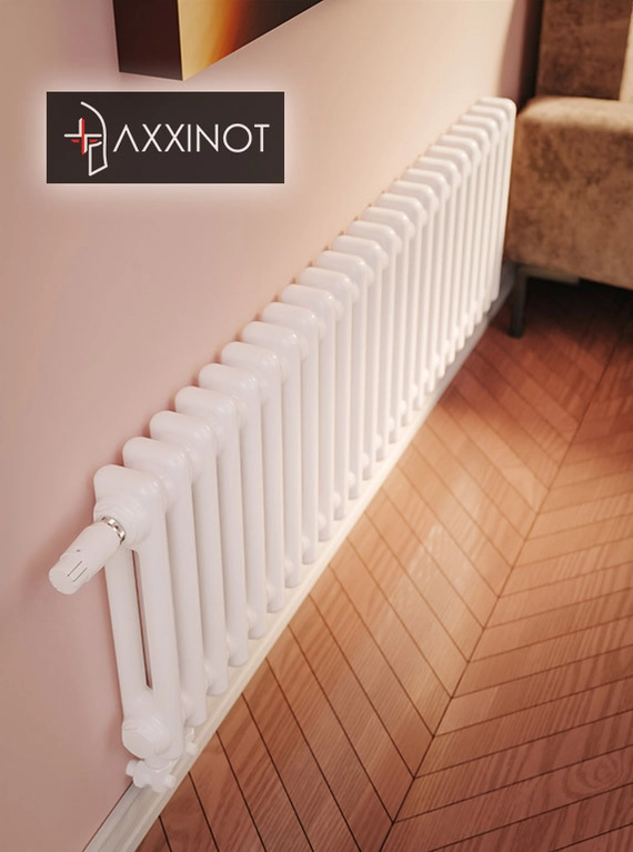 Axxinot Sentir 2040 - двухтрубный трубчатый радиатор высотой 400 мм, нижнее подключение с термовентилем
