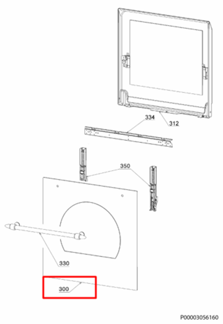 Стекло двери духовки Electrolux/AEG/Zanussi внешнее- 3428369379