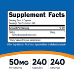 Nutricost, ДГЭА, 50 мг, 240 капсул