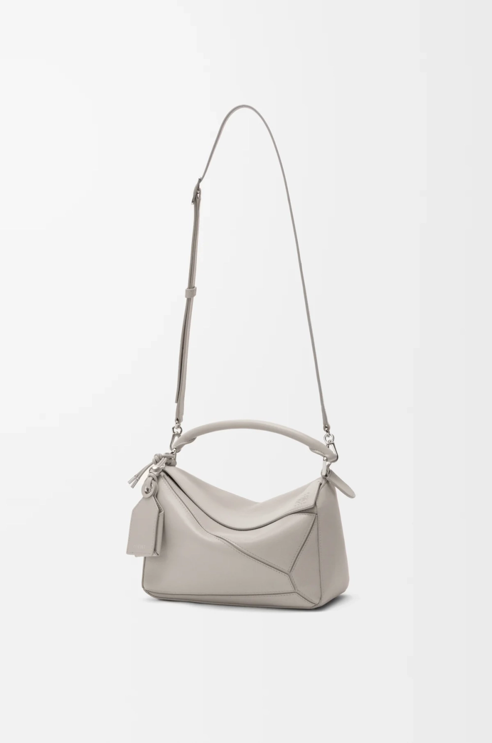 Loewe Маленькая сумка натуральной кожи, светло-серый