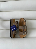 Сандали Birkenstock на утолщенной подошве коричневые