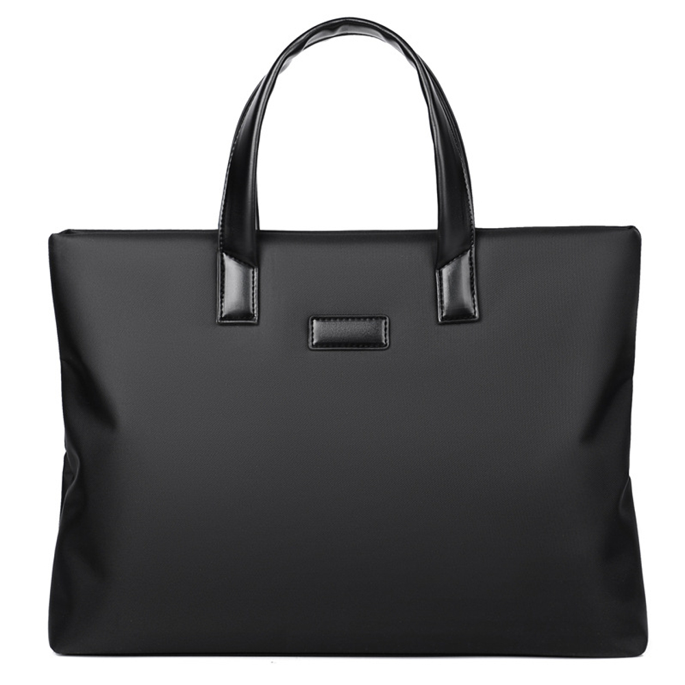 FAMAN Nylon Briefcase Large Men"s Black/Blue