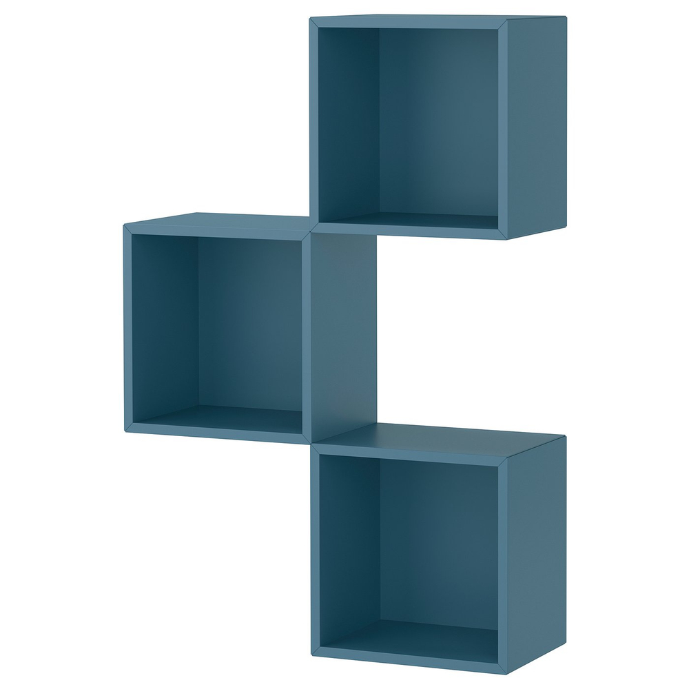 IKEA EKET  (ИКЕА ЕКЕТ)  -  Комбинация настенных шкафов - тёмный серо-синий 70x25x105 см