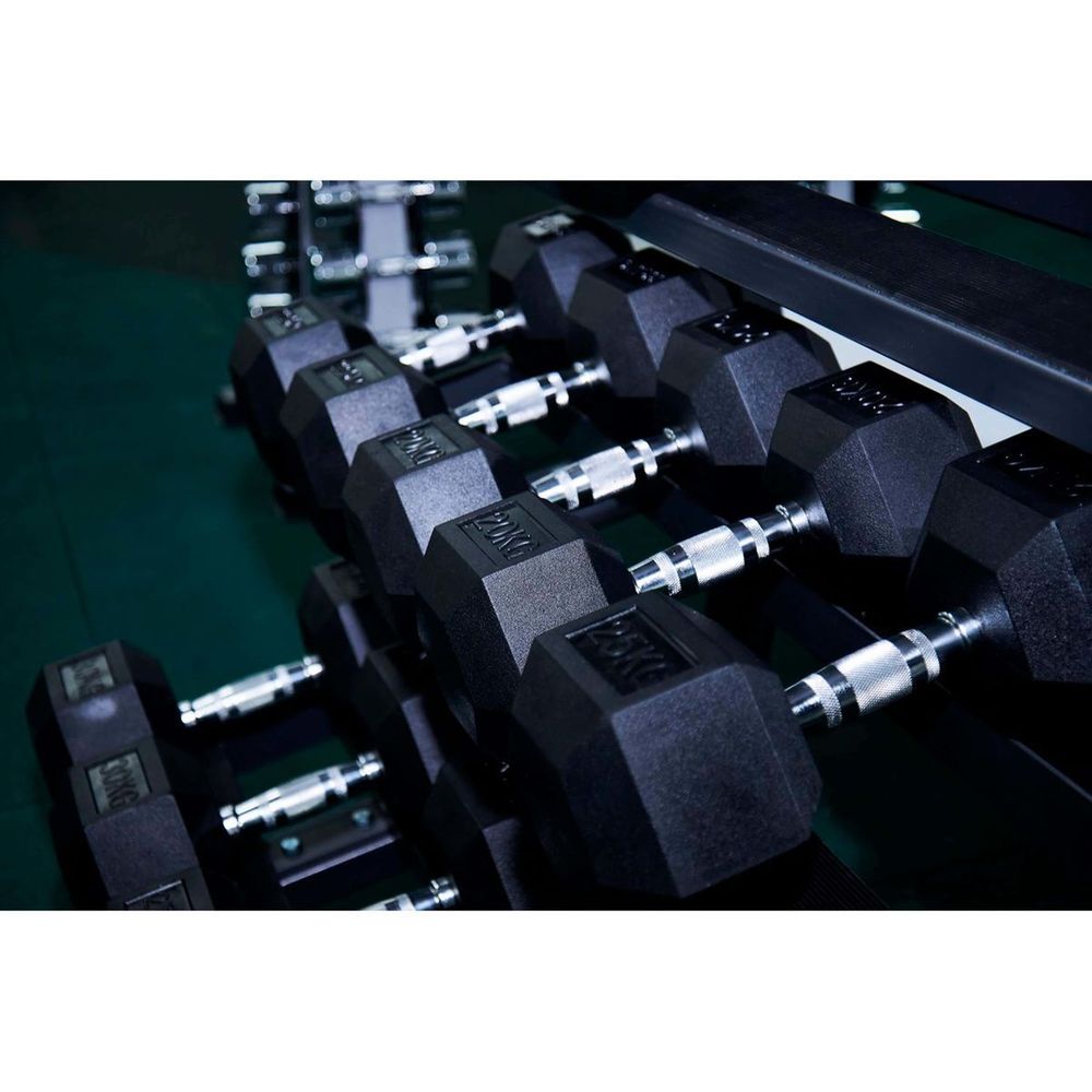 Гантель гексагональная обрезиненная PROFI-FIT 17,5 кг