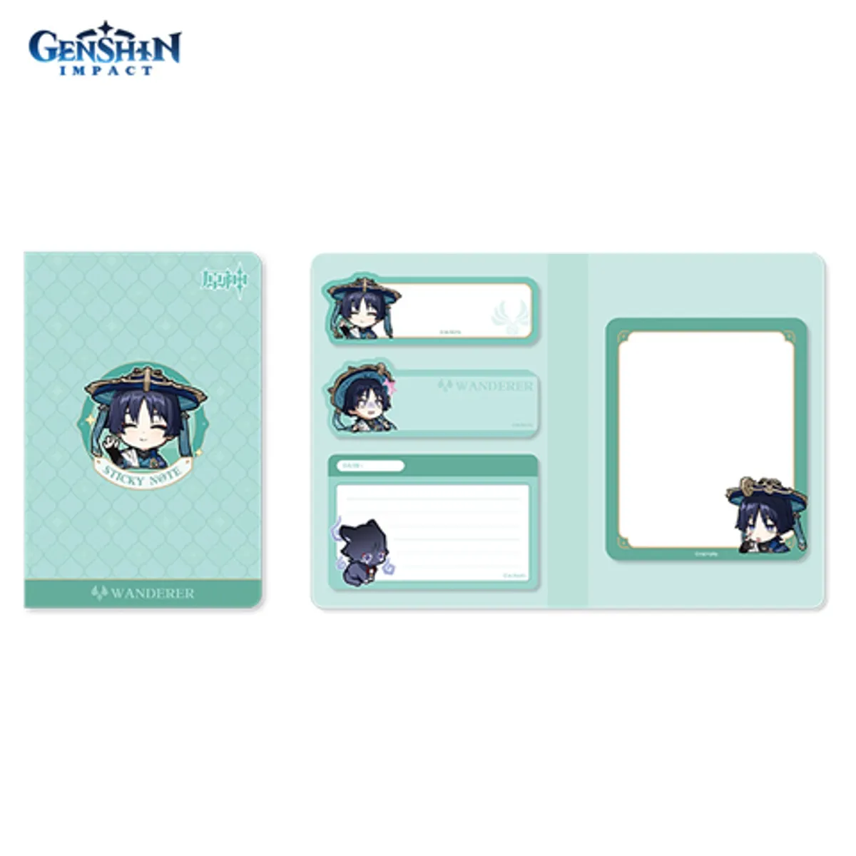 Стикеры для заметок Genshin Impact: Chibi Expression The Wanderer