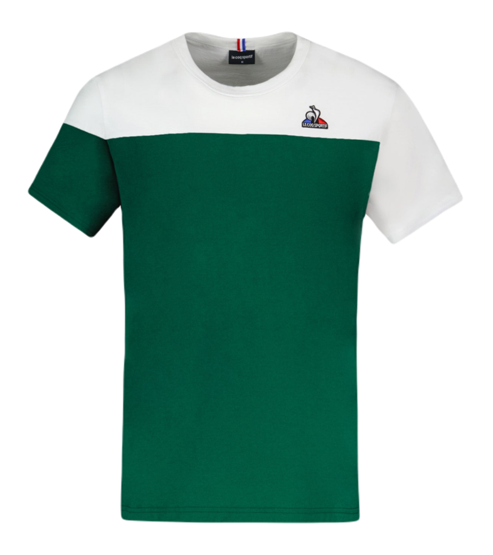 Мужская теннисная футболка Le Coq Sportif BAT Tee Short Sleeve N°3 SS23 - зеленый