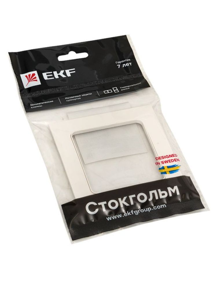 Рамка 1-местная белая EKF Стокгольм EXM-G-302-10