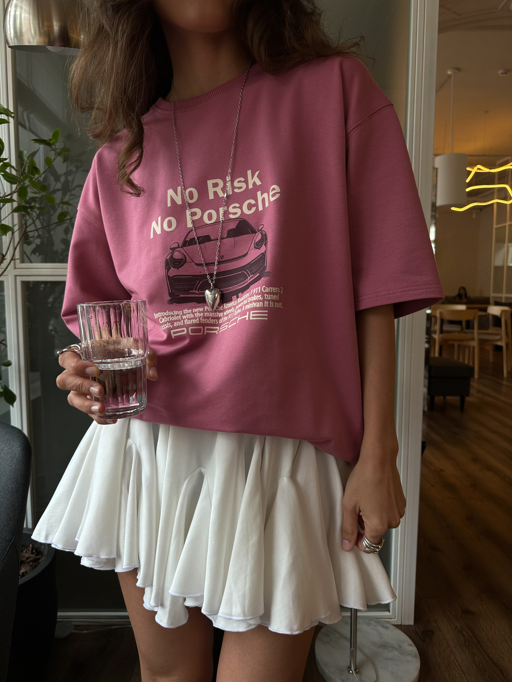 Футболка NO RISK NO PORSCHE | Розовый