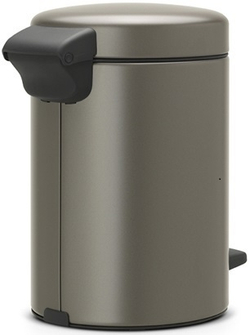 Ведро Brabantia NewIcon 3л платиновое сзади
