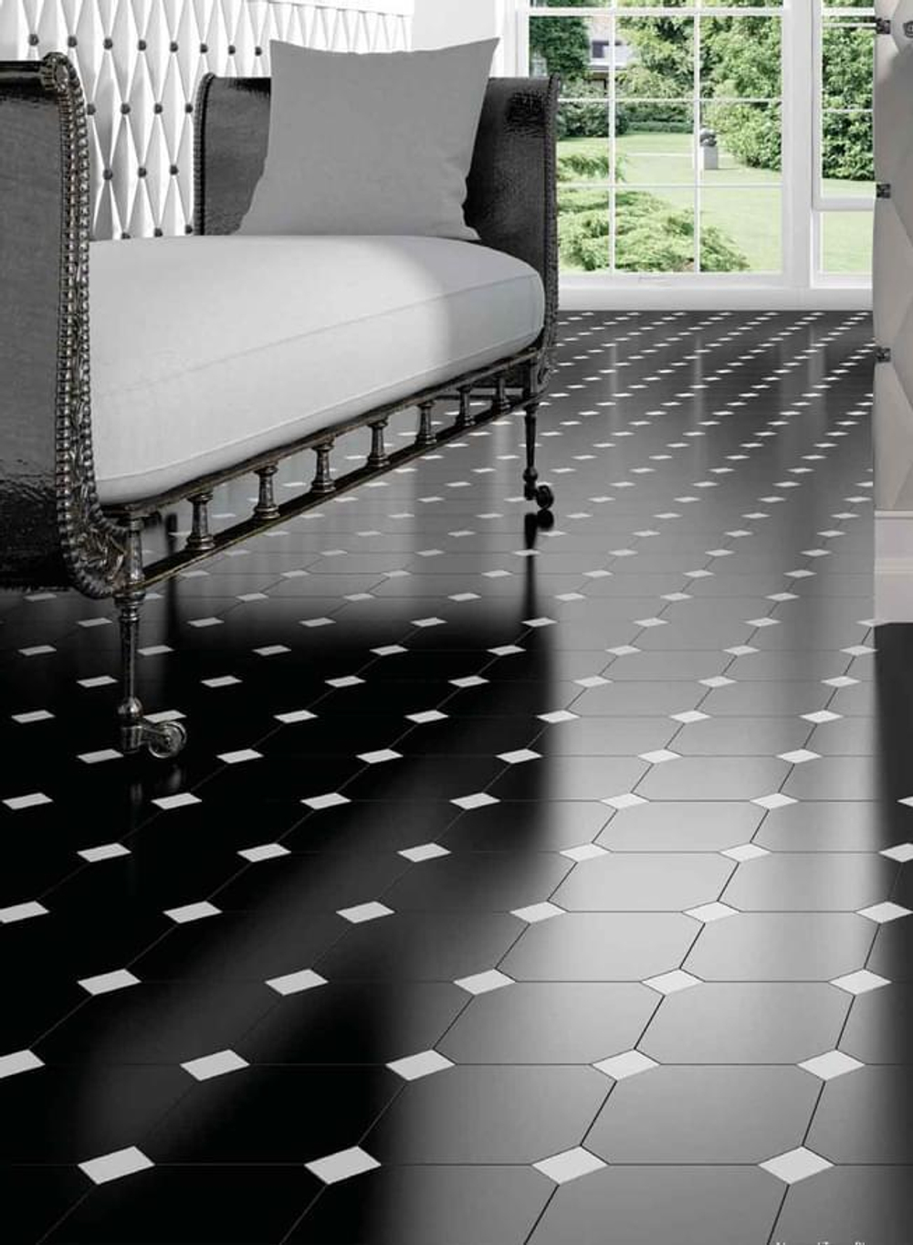 Adex Pavimento Hexagono Dark Gray 20x23