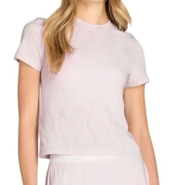 Женская теннисная футболка Wilson Seamless Short Sleeve - lilac ash