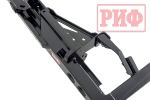 Бампер силовой задний Toyota Land Cruiser 76 2007+ с квадратом под фаркоп и фонарями РИФ