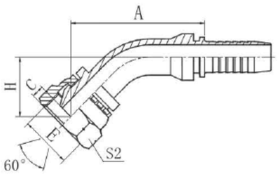 Фитинг DN 06 BSP (Г) 3/8 (45)