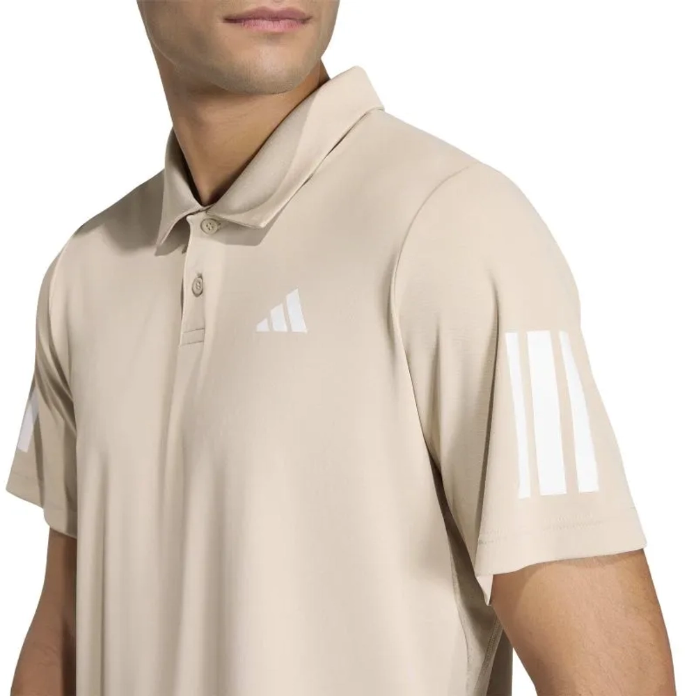 Мужское теннисное поло Adidas Club 3-Stripes - khaki three