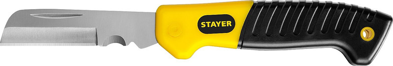 STAYER прямое лезвие, монтерский складной нож, Professional (45408)