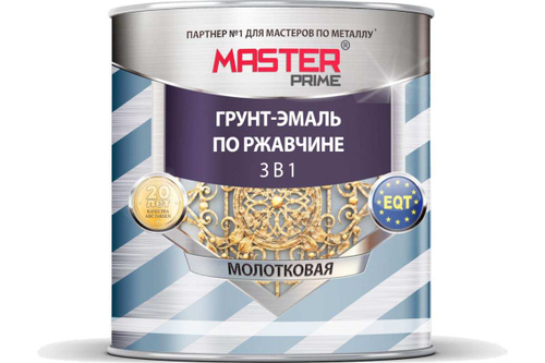 ГРУНТ-ЭМАЛЬ MASTER 3В1 ПО РЖАВЧИНЕ 2,0Л ЧЕРНЫЙ МОЛОТКОВАЯ