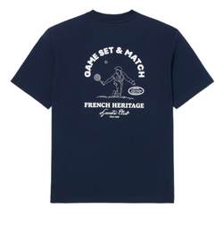 Мужская футболка Lacoste Ultra Dry Tennis Heritage Graphic - midnight blue