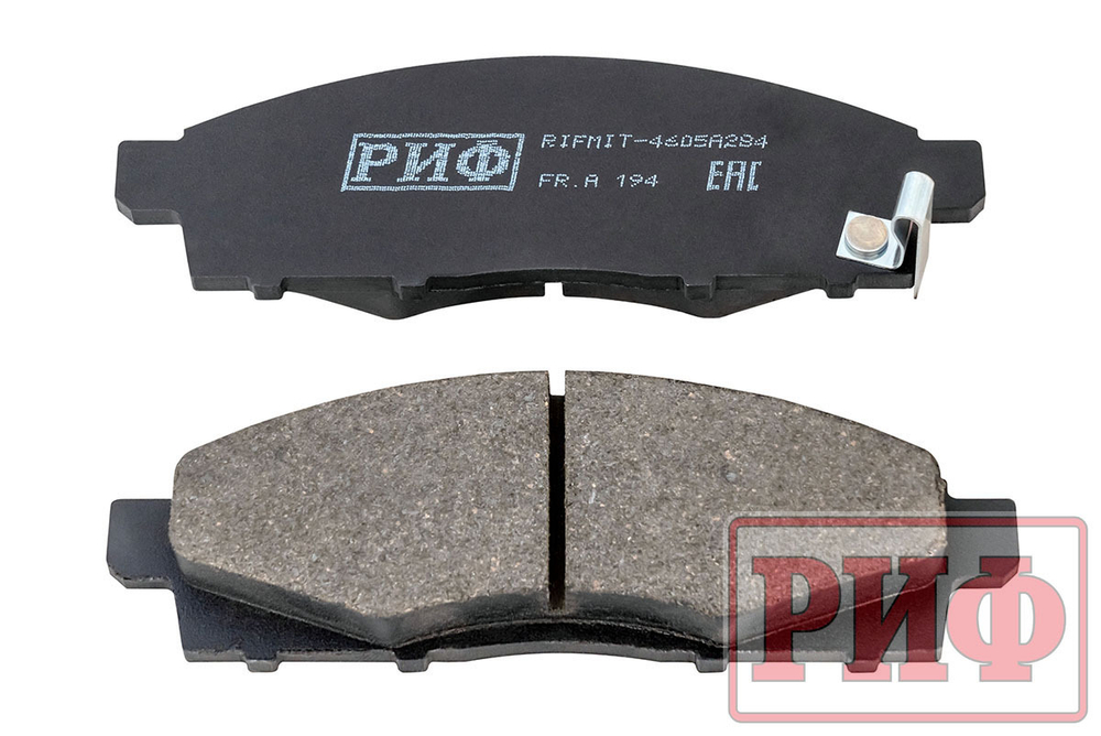 Колодки тормозные передние Mitsubishi L200 2005+, Pajero Sport 2008-2015 OEM 4605A284, 4605B233, 4605A198 РИФ
