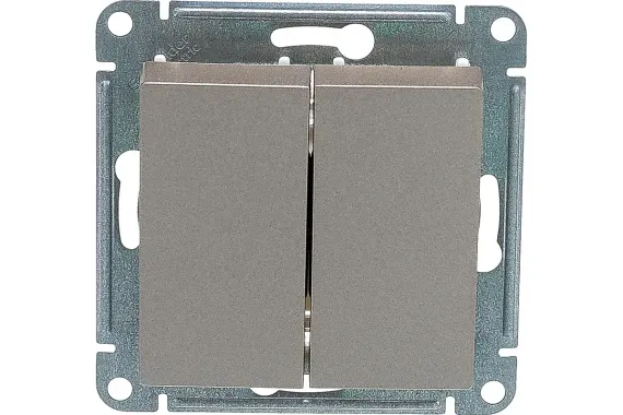 Выключатель Systeme Electric ATLASDESIGN 2-клавишный шампань 38164