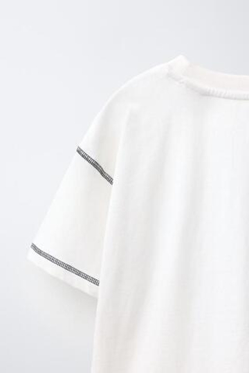 ZARA ФУТБОЛКА С ПРИНТОМ CHIIKAWA, БЕЛЫЙ