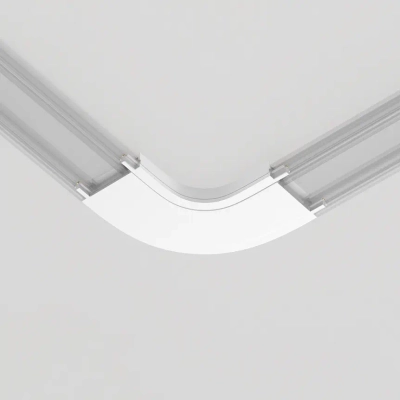 Конектор питания полукруглый Radity белый, TRA084CR-11W. TM Maytoni