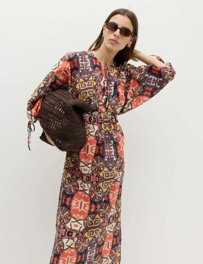 Платье Midi с узором T42008507W - Marks & Spencer