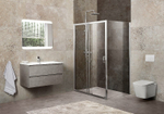 Душевой уголок BelBagno Unique 135х100 UNIQUE-AH-1-120/135-100-C-Cr профиль Хром стекло прозрачное