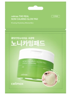 Успокаивающие тонер-пэды с экстрактом нони Celimax The Real Noni Calming Glow Pad